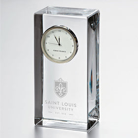 SLU Tall Glass Desk Clock by Simon Pearce Shot #1