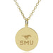 SMU 14K Gold Pendant & Chain