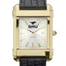 SMU Men's Gold Watch with 2-Tone Dial & Leather Strap at M.LaHart & Co.