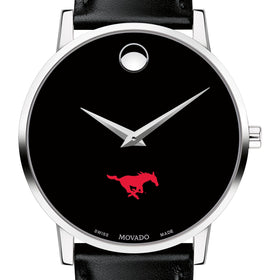 SMU Men&#39;s Movado Museum with Leather Strap Shot #1