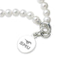 SMU Pearl Bracelet with Sterling Silver Charm Shot #2