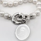 SMU Pearl Necklace with Sterling Silver Charm Shot #2