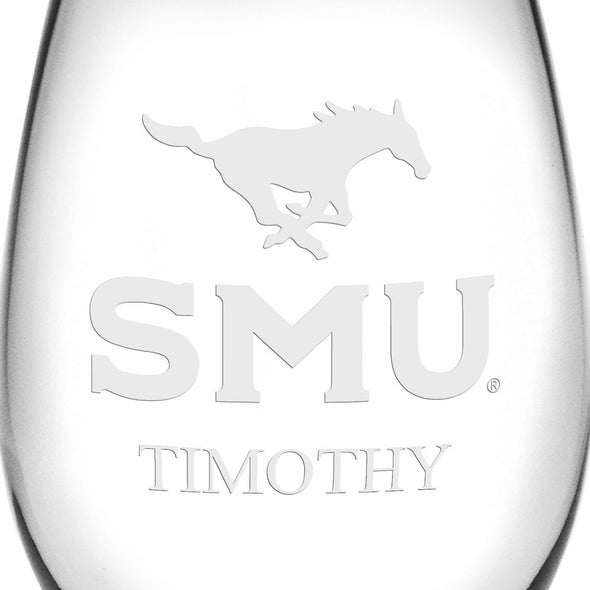 SMU Stemless Wine Glasses Made in the USA Shot #3