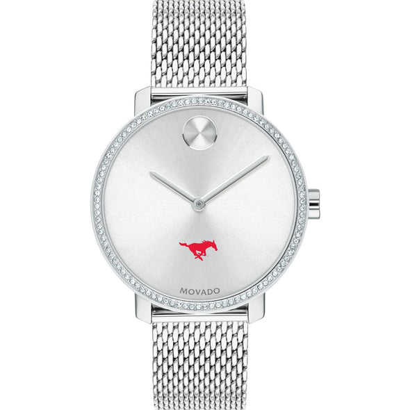 SMU Women's Movado Bold with Crystal Bezel & Mesh Bracelet Shot #2