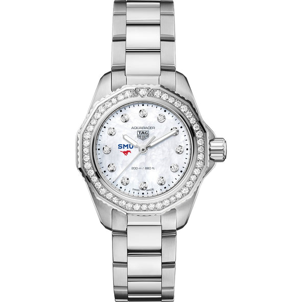 SMU Women's TAG Heuer Steel Aquaracer with Diamond Dial & Bezel Shot #2
