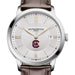 South Carolina Men's Baume et Mercier 40mm Classima Quartz Watch with Silver Dial & Dark Brown Leather Strap