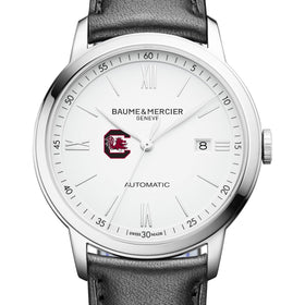 South Carolina Men's Baume et Mercier 42mm Classima Automatic Watch with White Dial & Black Leather Strap Shot #1