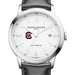 South Carolina Men's Baume et Mercier 42mm Classima Automatic Watch with White Dial & Black Leather Strap