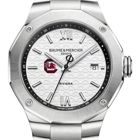 South Carolina Men's Baume et Mercier 42mm Riviera Watch with White Dial & Bracelet Shot #1