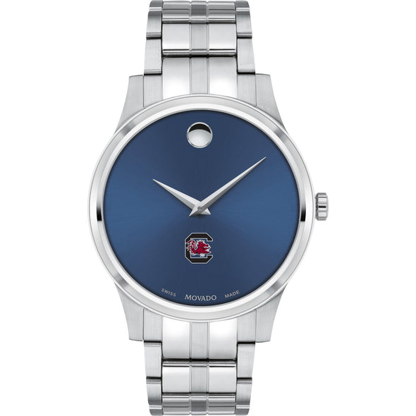 South Carolina Men's Movado Collection Stainless Steel Watch with Blue Dial Shot #2