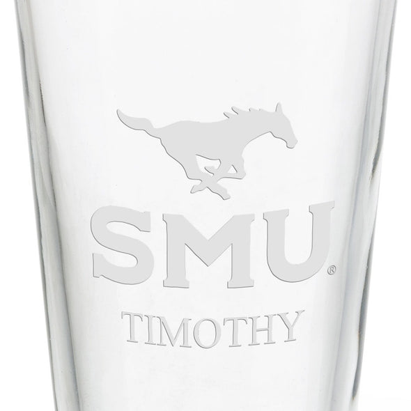 Southern Methodist University 16 oz Pint Glass Shot #3