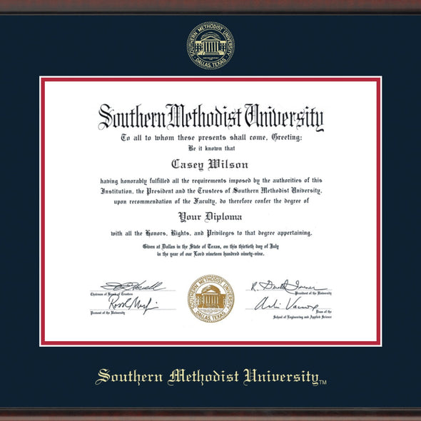 Southern Methodist University Fidelitas Diploma Frame Masters/Ph.D. Shot #2