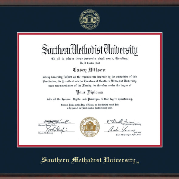 Southern Methodist University Fidelitas Diploma Frame Masters/Ph.D. Shot #2