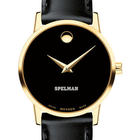 Spelman Women's Movado Gold Museum Classic Leather Shot #1