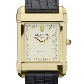 St. John's Men's Gold Quad with Leather Strap Shot #1