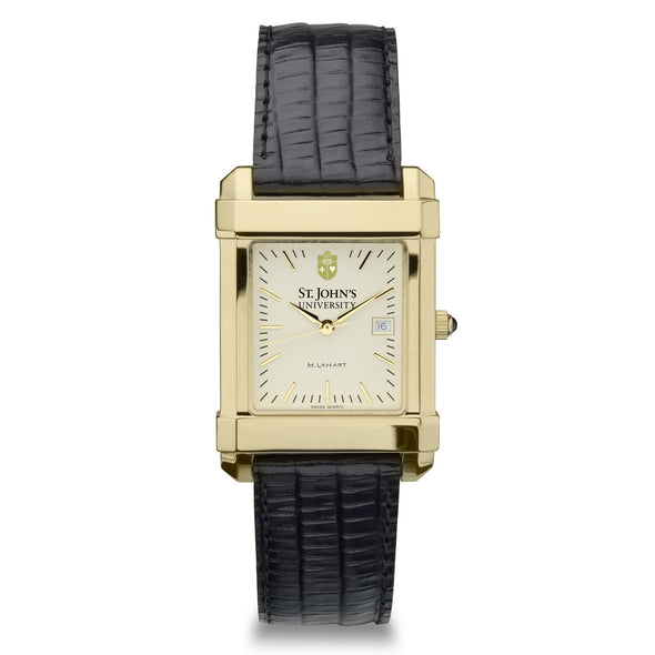 St. John's Men's Gold Quad with Leather Strap Shot #2