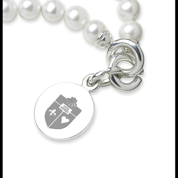 St. John&#39;s Pearl Bracelet with Sterling Silver Charm Shot #2