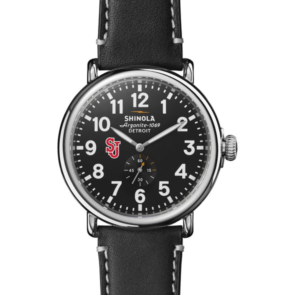 St. John's Shinola Watch, The Runwell 47 mm Black Dial Shot #2