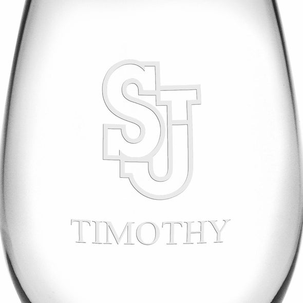 St. John&#39;s Stemless Wine Glasses Made in the USA - Set of 2 Shot #3