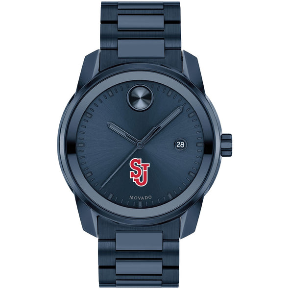 St. John's University Men's Movado BOLD Blue Ion with Date Window Shot #2