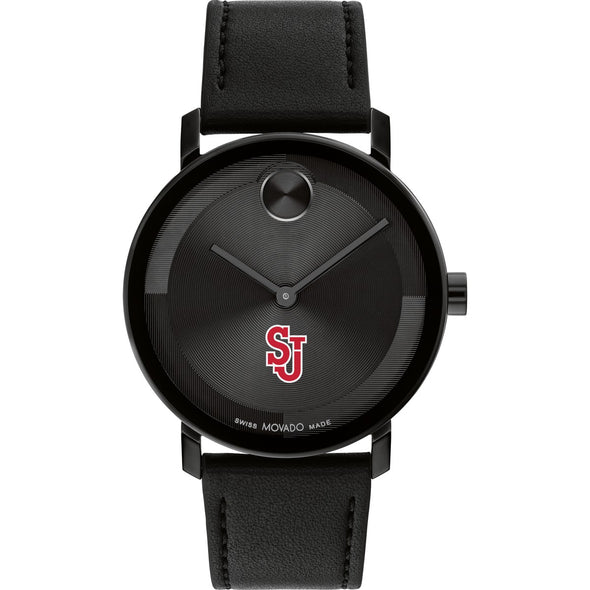St. John's University Men's Movado BOLD with Black Leather Strap Shot #2