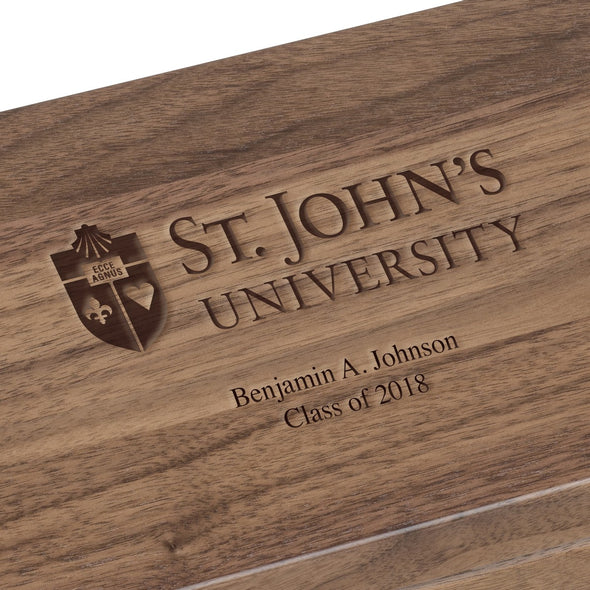 St. John&#39;s University Solid Walnut Desk Box Shot #3