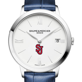 St. John's Women's Baume et Mercier 36.5mm Classima Watch with White Dial & Blue Leather Strap Shot #1