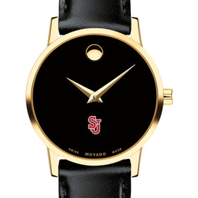 St. John&#39;s Women&#39;s Movado Gold Museum Classic Leather Shot #1