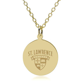 St. Lawrence 14K Gold Pendant &amp; Chain Shot #1