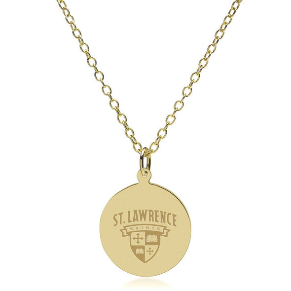 St. Lawrence 18K Gold Pendant & Chain Shot #2