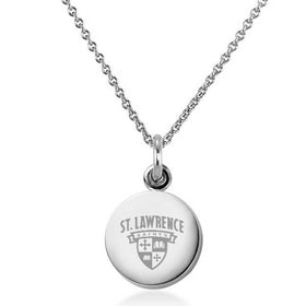St. Lawrence Necklace with Charm in Sterling Silver Shot #1