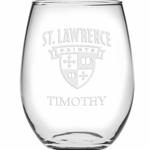 St. Lawrence Stemless Wine Glasses Made in the USA - Set of 2 Shot #2