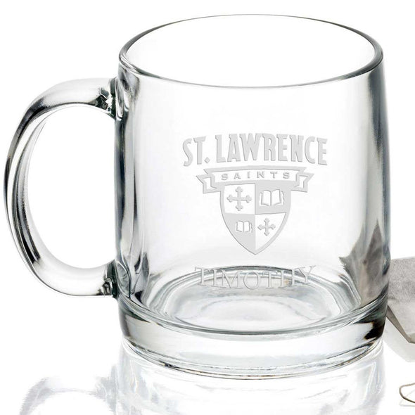 St. Lawrence University 13 oz Glass Coffee Mug Shot #2