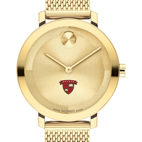 St. Lawrence University Women's Movado Bold Gold with Mesh Bracelet Shot #1
