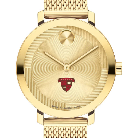 St. Lawrence University Women's Movado Bold Gold with Mesh Bracelet Shot #1