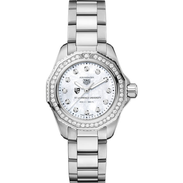 St. Lawrence Women&#39;s TAG Heuer Steel Aquaracer with Diamond Dial &amp; Bezel Shot #2