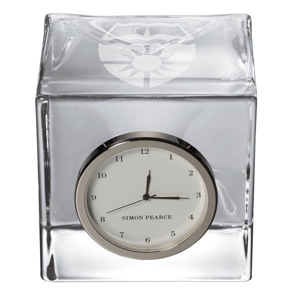 St. Thomas Glass Desk Clock by Simon Pearce Shot #2