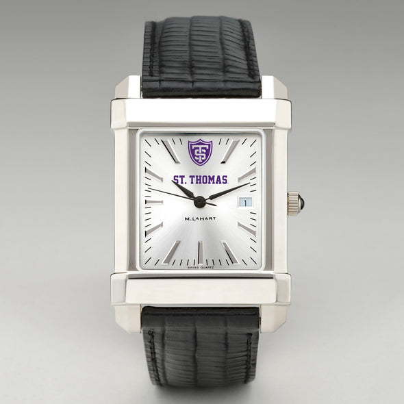 St. Thomas Men's Collegiate Watch with Leather Strap Shot #2