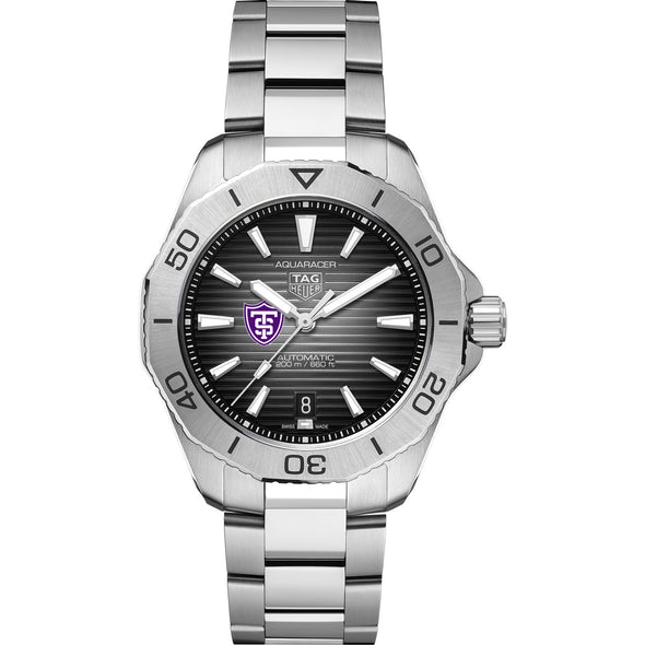 St. Thomas Men's TAG Heuer Steel Automatic Aquaracer with Black Dial Shot #2