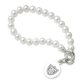St. Thomas Pearl Bracelet with Sterling Silver Charm Shot #1