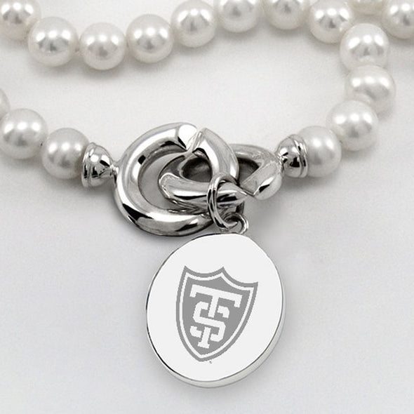 St. Thomas Pearl Necklace with Sterling Silver Charm Shot #2