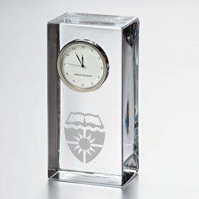 St. Thomas Tall Glass Desk Clock by Simon Pearce Shot #1