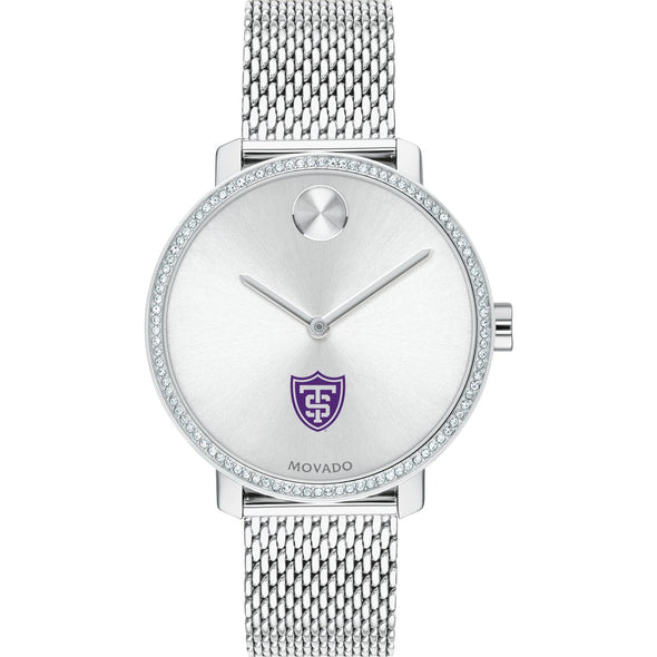 St. Thomas Women's Movado Bold with Crystal Bezel & Mesh Bracelet Shot #2