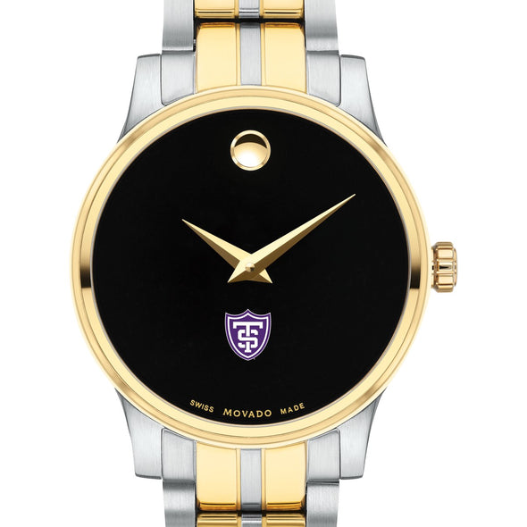 St. Thomas Women's Movado Collection Two-Tone Watch with Black Dial Shot #1