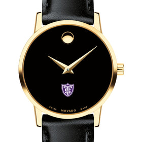 St. Thomas Women&#39;s Movado Gold Museum Classic Leather Shot #1