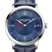 Stanford Men's Baume et Mercier 40mm Classima Quartz Watch with Blue Dial & Dark Blue Leather Strap