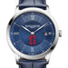 Stanford Men's Baume et Mercier 40mm Classima Quartz Watch with Blue Dial & Dark Blue Leather Strap