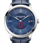 Stanford Men's Baume et Mercier 40mm Classima Quartz Watch with Blue Dial & Dark Blue Leather Strap Shot #1