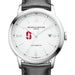 Stanford Men's Baume et Mercier 42mm Classima Automatic Watch with White Dial & Black Leather Strap