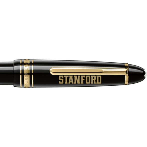 Stanford Montblanc Meisterstück Midsize Ballpoint Pen in Gold Shot #2
